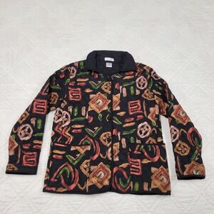 PARADISO Funky Abstract‎ Pattern Quilted Jacket size M
